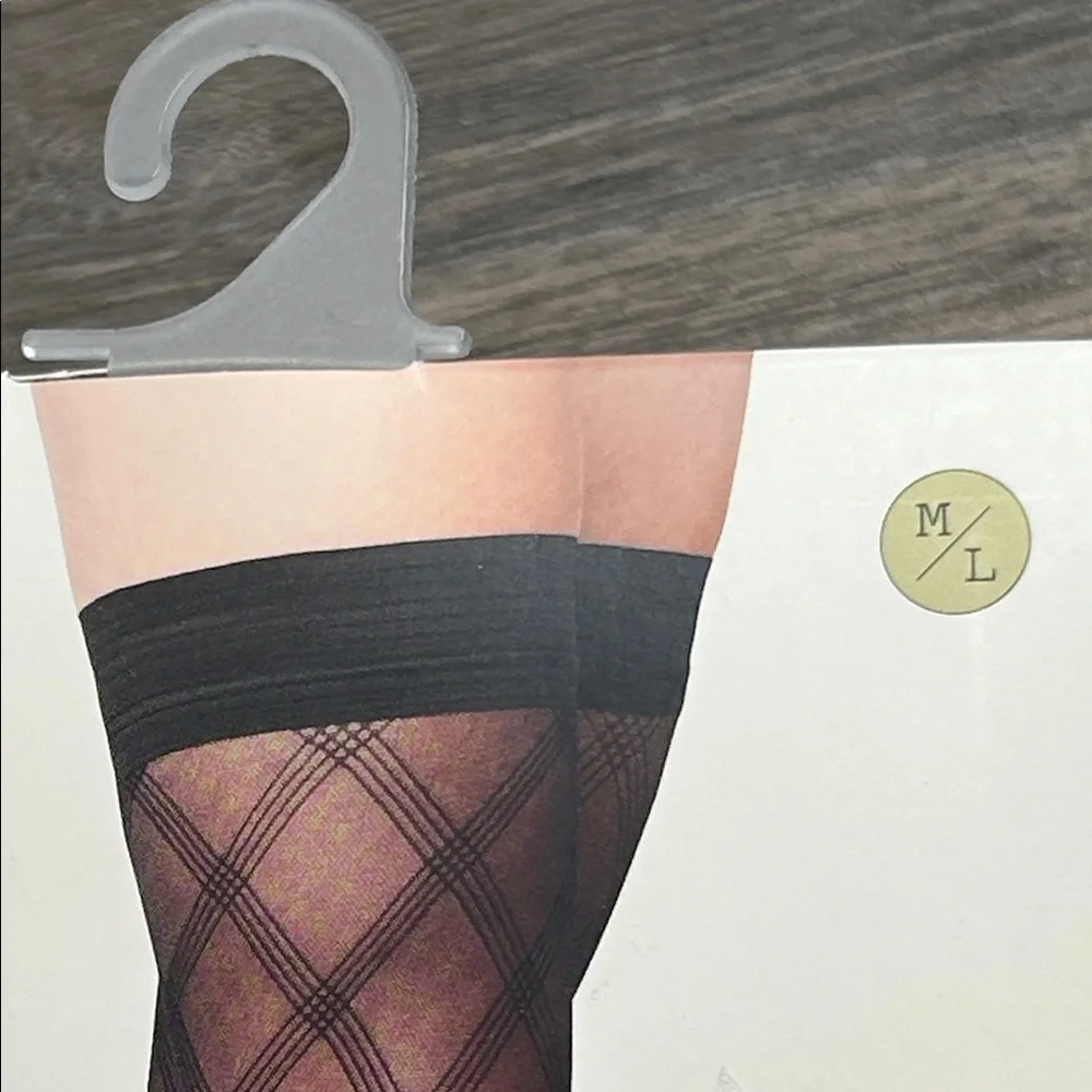 NWT A New Day Sheer Black Thigh-Highs